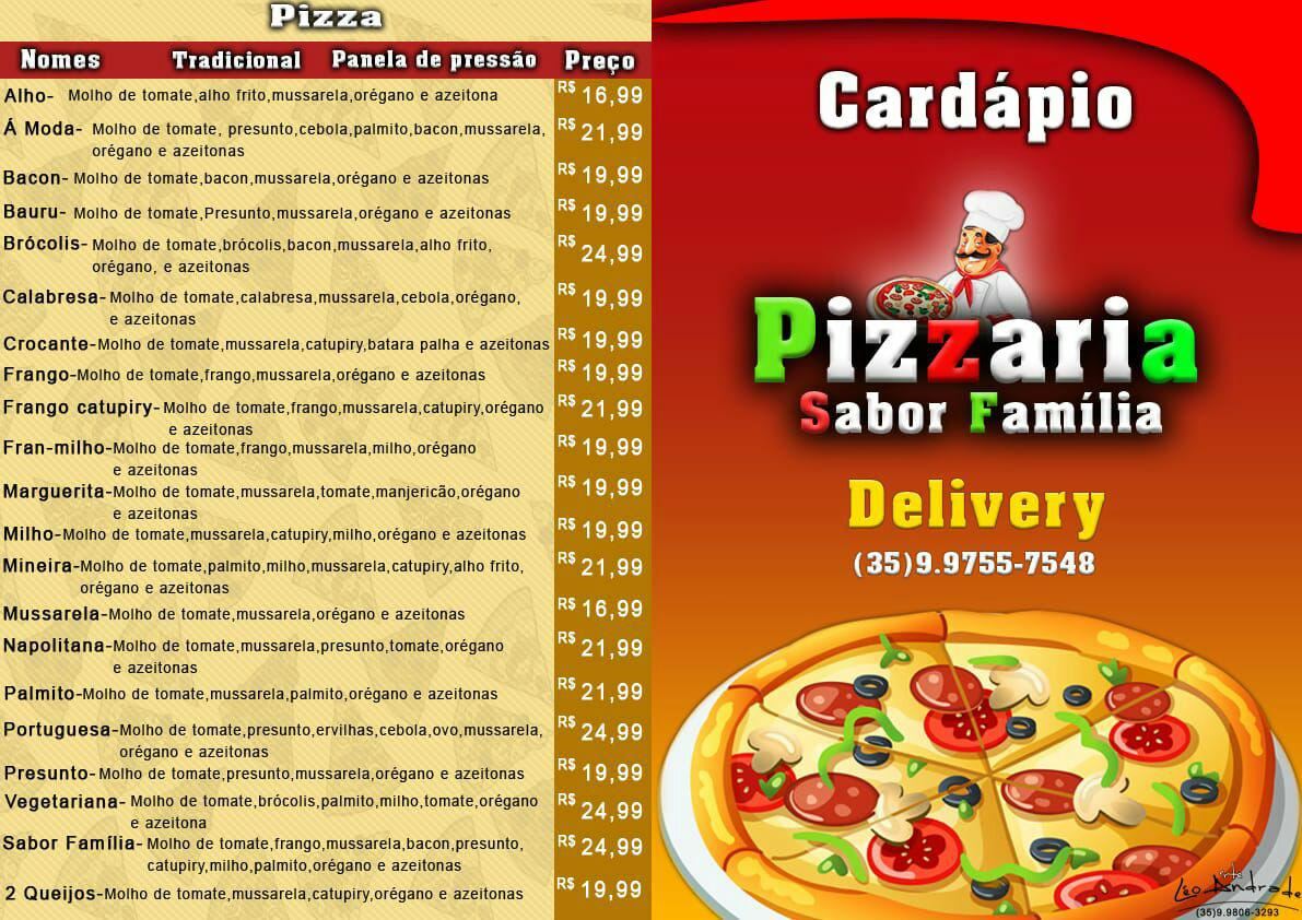 Pizzaria Sabor Família Delivery Carmo Do Rio Claro Mg Cliquei Achei 7657