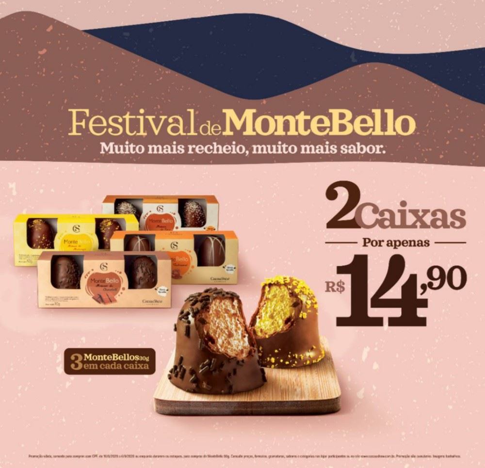 Festival de montebellos ..aproveitem! Corra antes q acabem.São deliciosos 
 e na geladeira fica ainda mais gostosos..