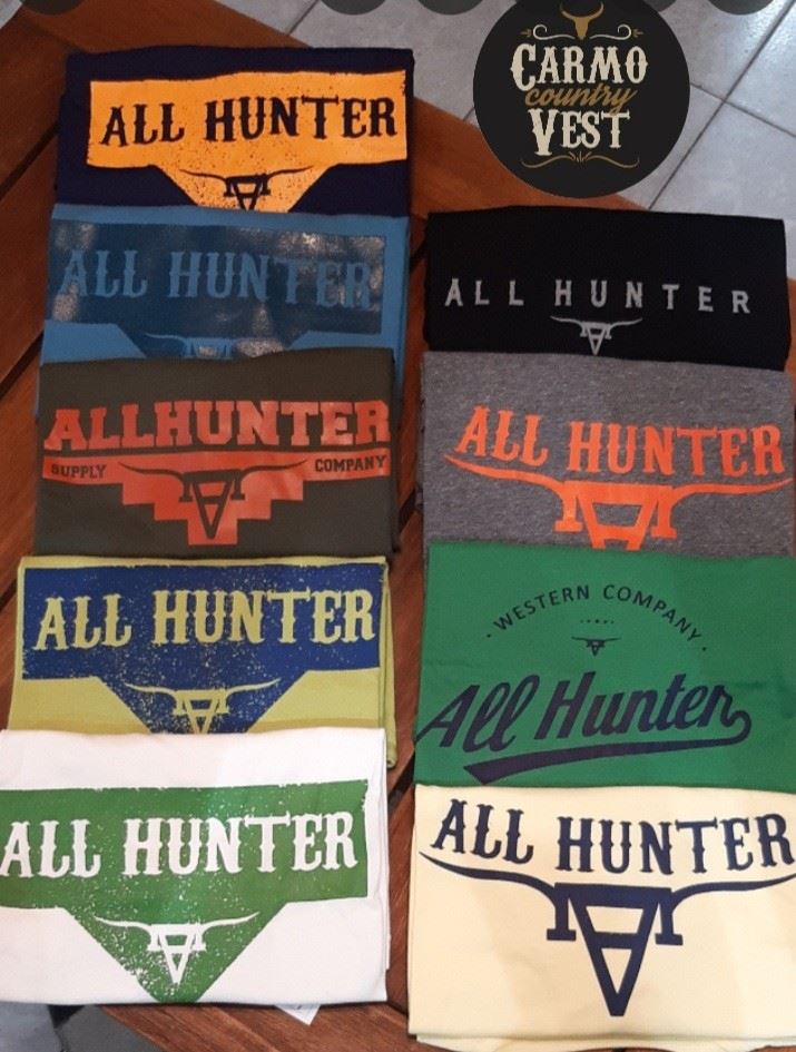 NOVIDADES>Recebemos a Coleção Nova de Camisetas All Hunter, do tam P ao EG. Venha conferir e garantir a sua!!!