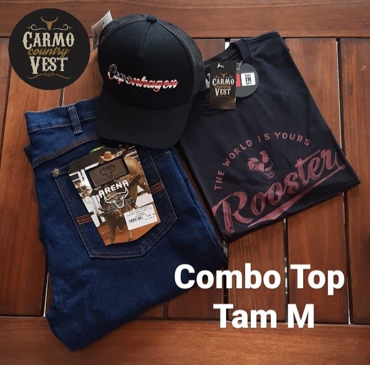 Combo tam M de Camiseta+Calça+Boné 
De 439,90 Por 308
Está Imperdível!!! Venha conferir!!!