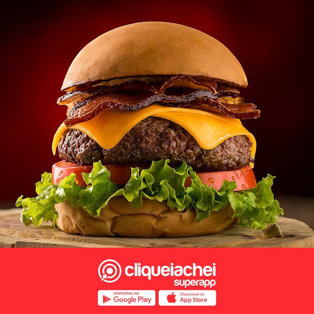 Hoje é dia de pedir lanche. Encontre as melhores hamburguerias da cidade no SuperApp Cliquei Achei.