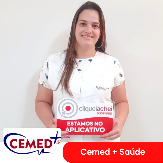 A Cemed também está no Cliquei Achei!
Várias especialidades médicas todos os dias.
Acesse cliqueiachei.com/cemed e agende seu horário!

Obrigada Karla pela confiança!