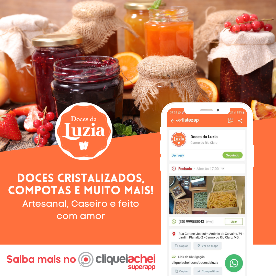 O Doces da Luzia também está no Cliquei Achei!