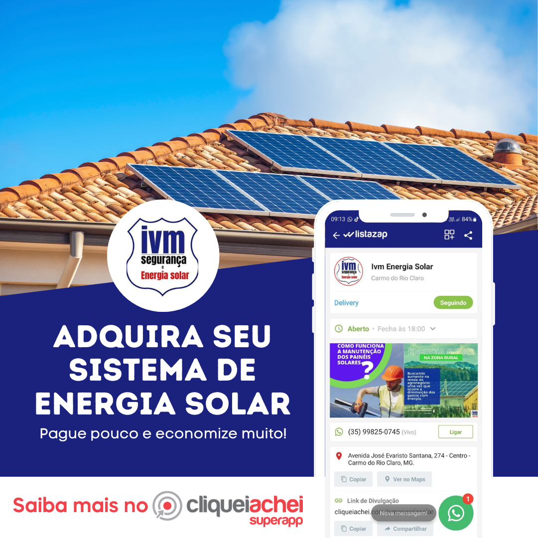 A Ivm Energia Solar também está no Cliquei Achei!