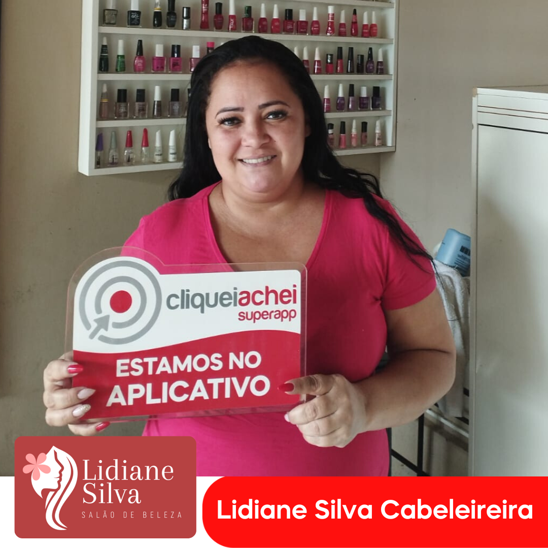 A Lidiane Silva Cabeleireira também está no Cliquei Achei!
Alisamentos de cabelo em geral, manicure, pedicure e muito mais.
Acesse cliqueiachei.com/lidianecabeleireira e agende seu horário!

Obrigada Lidiane pela confiança!