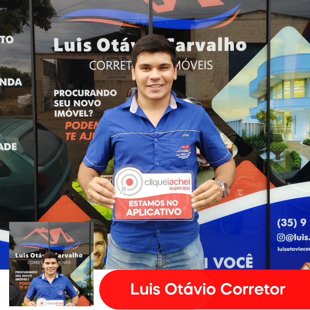 O Luis Otávio Carvalho Corretor de Imóveis também está no Cliquei Achei!
Compras, revenda e trocas de casas e terrenos.
Acesse https://cliqueiachei.com/luisotaviocorretor e saiba mais!

Obrigada Luis Otávio pela confiança!