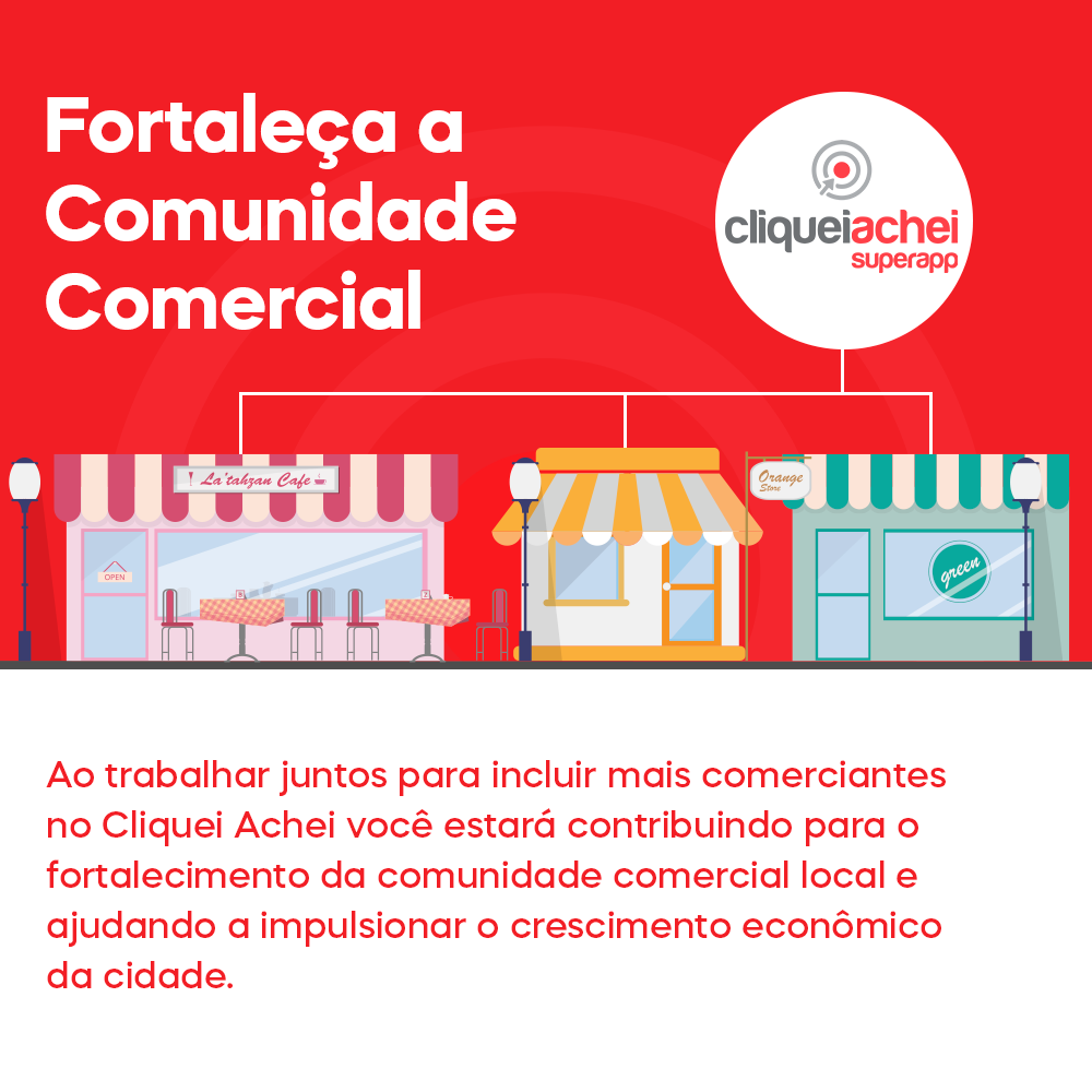 INDIQUE E GANHE! ? A cada indicação que entrar para o Cliquei Achei, você ganha R$5,00 de desconto na próxima mensalidade. 

*Limitada a 6 indicações efetivadas por mês.