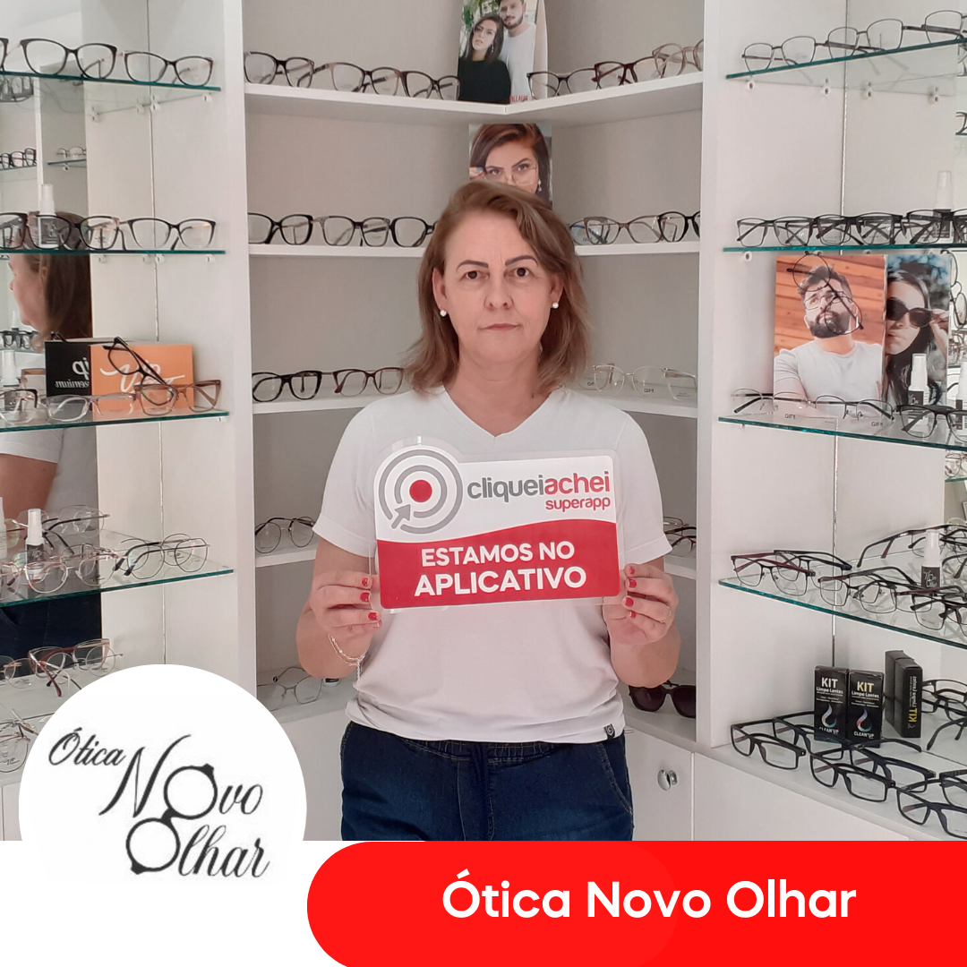 A Ótica Novo Olhar também está no Cliquei Achei!
Lentes de contato, armações masculinas, femininas e infantis com qualidade e ótimo preço. 
Acesse https://cliqueiachei.com/oticanovoolhar e saiba mais!

Obrigada Vânia a pela confiança!