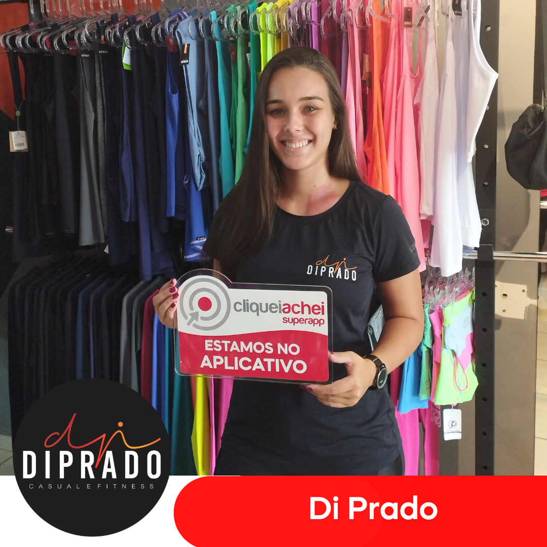 A Di Prado também está no Cliquei Achei!
Uma loja fitness feminina completa, com muitas opções em camisetas, shorts, tops, regatas, blusas e calças, além de camisetas e shorts masculinos.
Acesse https://cliqueiachei.com/dipradofit e saiba mais!

Obrigada Maria Eduarda pela confiança!