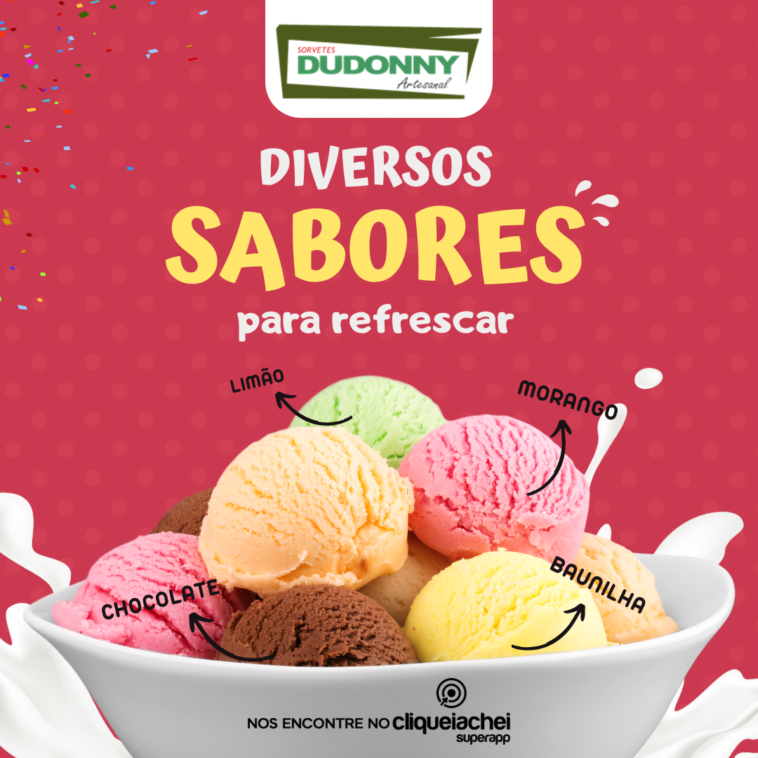 A Sorvetes Dudonny também está no Cliquei Achei!