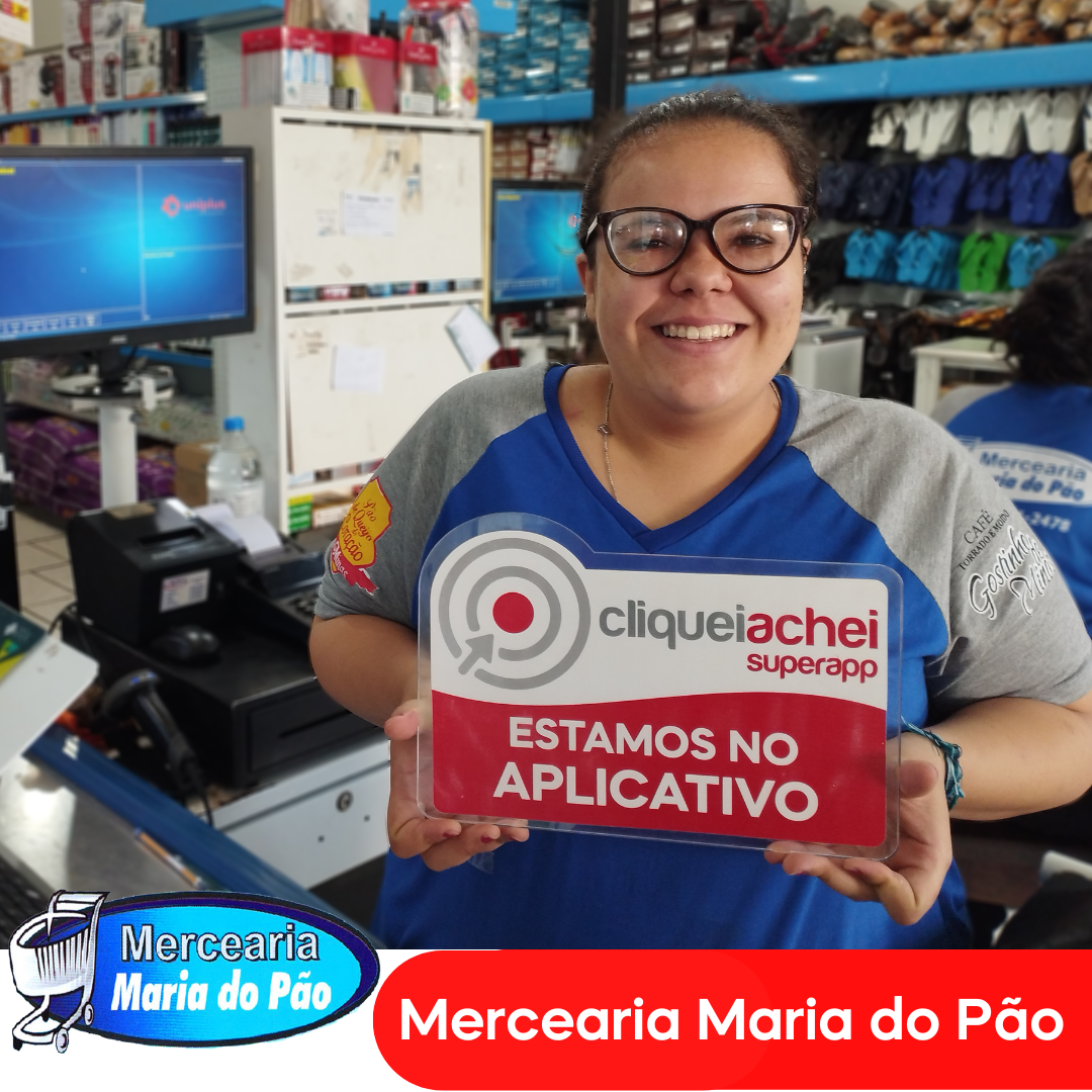 A Mercearia Maria do Pão também está no Cliquei Achei!
Encontre tudo o que precisa para sua casa. Produtos de alta qualidade e com preços incríveis.
Acesse cliqueiachei.com/mariadopao e confira as ofertas!
Obrigada Equipe Maria do Pão pela confiança!