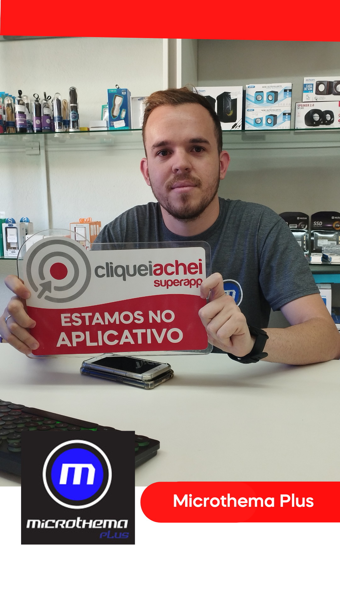 A Microthema Plus também está no Cliquei Achei!
Encontre tudo o que você precisa em eletrônicos e acessórios com preços incríveis e atendimento de alta qualidade.
Acesse https://cliqueiachei.com/microthema e saiba mais!

Obrigada Equipe Microthema Plus pela confiança!