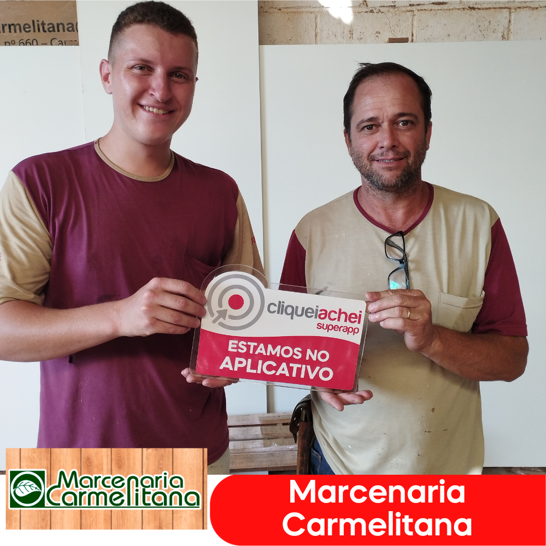 A Marcenaria Carmelitana também está no Cliquei Achei!
Móveis planejados sob medida para atender às suas necessidades.
Acesse https://cliqueiachei.com/marcenariacarmelitana e saiba mais!

Obrigada Luciano pela confiança!