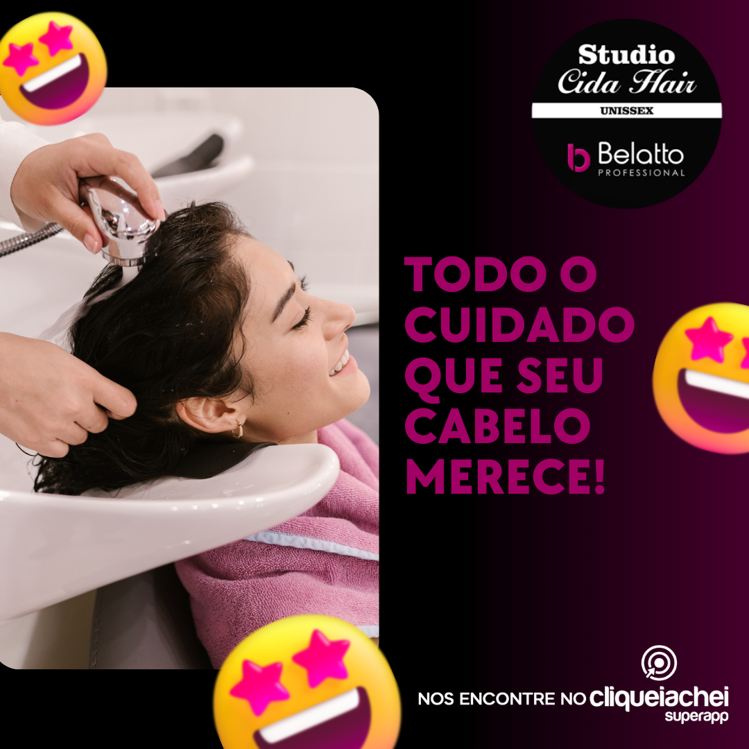 O Studio Cida Hair também está no Cliquei Achei!