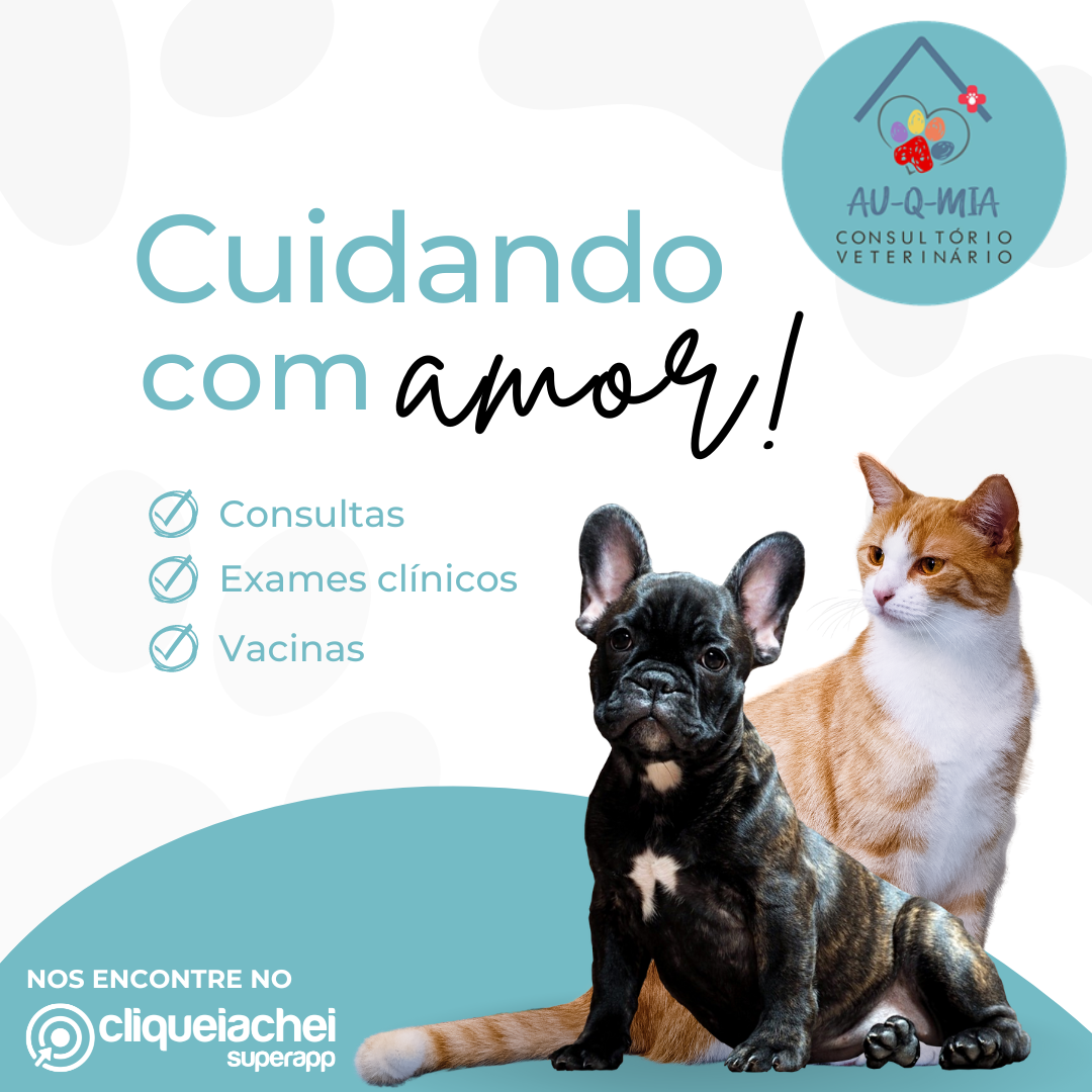 A Au-Q-Mia Consultório Veterinário também está no Cliquei Achei!