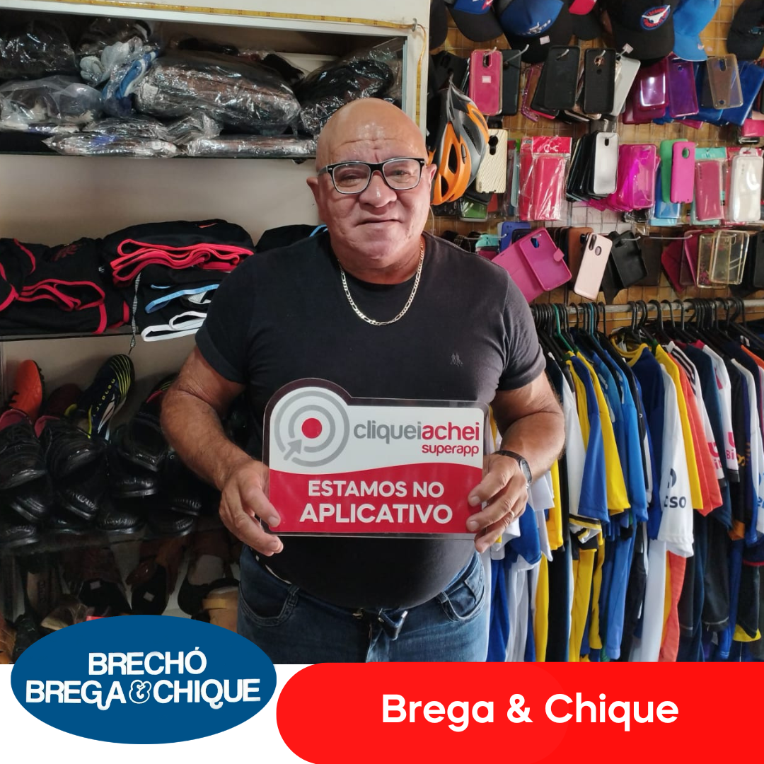 O Brechó Brega & Chique também está no Cliquei Achei!
Encontre uma grande variedade de itens novos e seminovos de qualidade, desde roupas e sapatos até acessórios e bonés
Acesse cliqueiachei.com/brechobregaechique e saiba mais!

Obrigada José Reinaldo pela confiança!