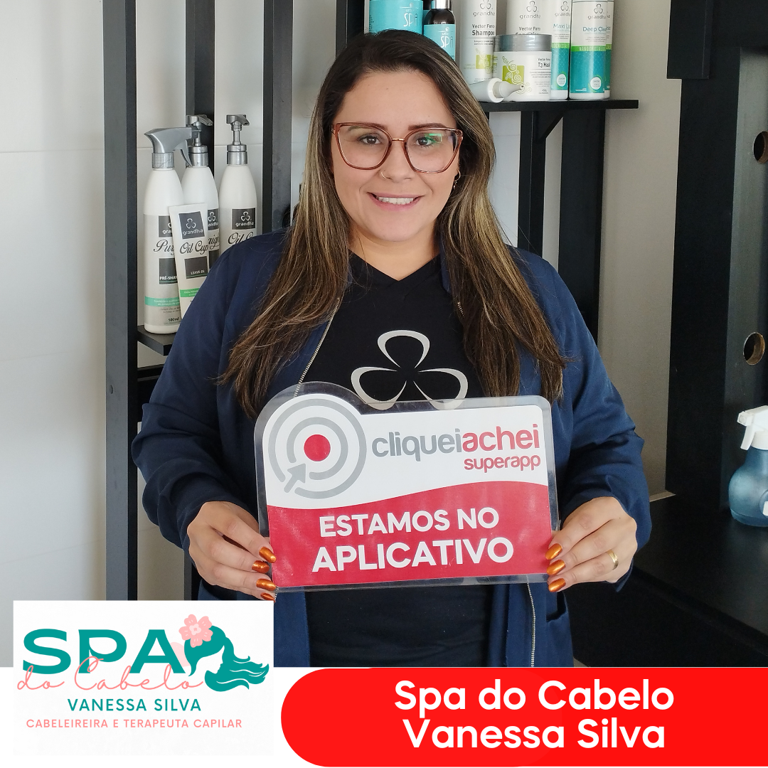 O SPA do Cabelo-Vanessa Silva também está no Cliquei Achei!
Espaço especializado em saúde capilar com os melhores recursos para diagnosticar e tratar seus fios e couro cabeludo.
Acesse cliqueiachei.com/spadocabelo e agende seu horário!

Obrigada Vanessa pela confiança!