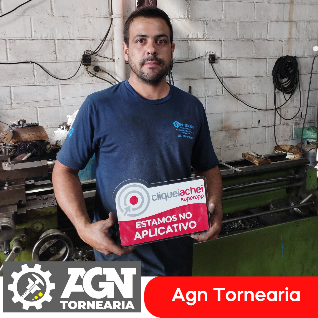 A AGN Tornearia também
está no Cliquei Achei!
Uma empresa especializada em serviços de torno, solda e outros serviços em geral.
Acesse cliqueiachei.com/agntornearia e saiba mais!

Obrigada Alexandre pela confiança!