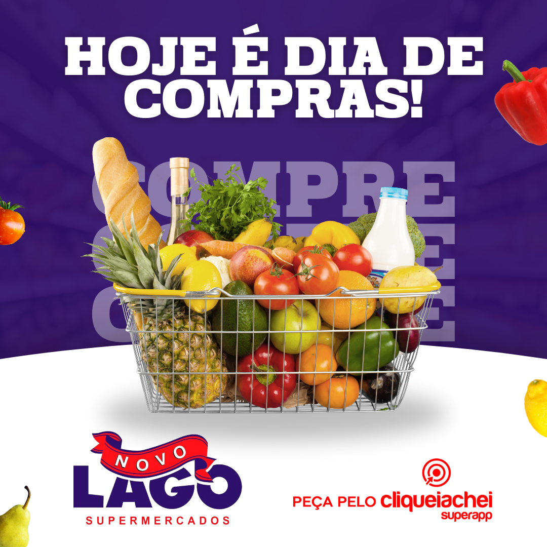 O Supermercado Novo Lago também está no Cliquei Achei!