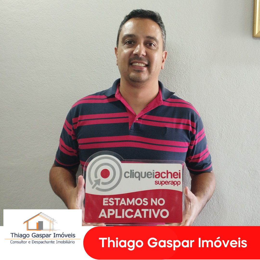 O Thiago Gaspar Imóveis também está no Cliquei Achei!
Oferecendo qualidade, confiança e compromisso absoluto na realização dos seus sonhos de moradia, garantindo uma experiência excepcional.
Acesse cliqueiachei.com/thiagogasparimoveis e saiba mais!

Obrigada Thiago pela confiança!