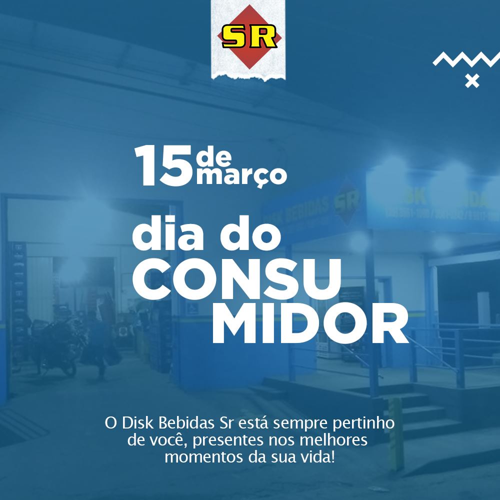 15 de março dia do Consumidor ??

Somos gratos por você escolher o Disk Bebidas Sr, é um prazer enorme atender você!

?? Av. José Evaristo Santana, 355
?? (35) 9 9917-1090 (WhatsApp)