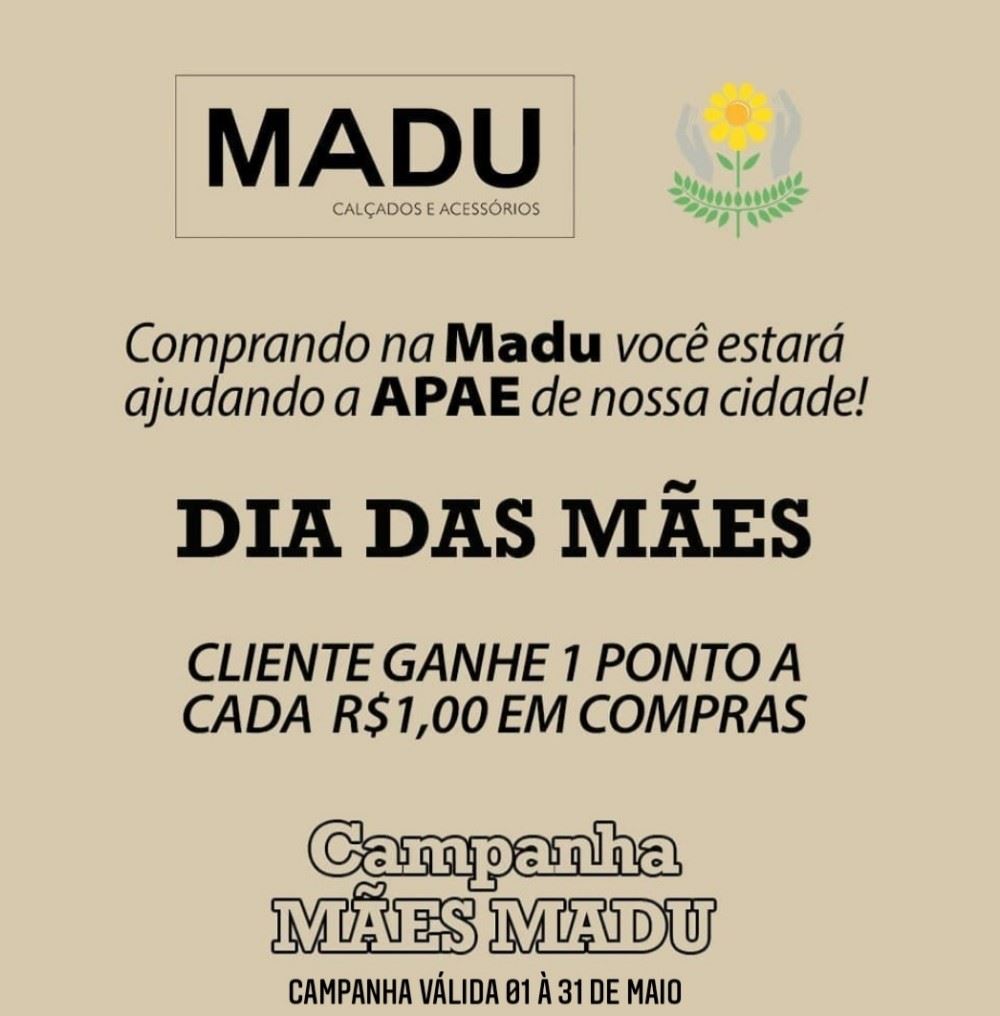 Uma campanha na base do amor, da admiração e  gratidão. 

Amor e admiração por todas Mães em especial as Mães Apaeanas. 

Gratidão aos nossos(as) clientes.