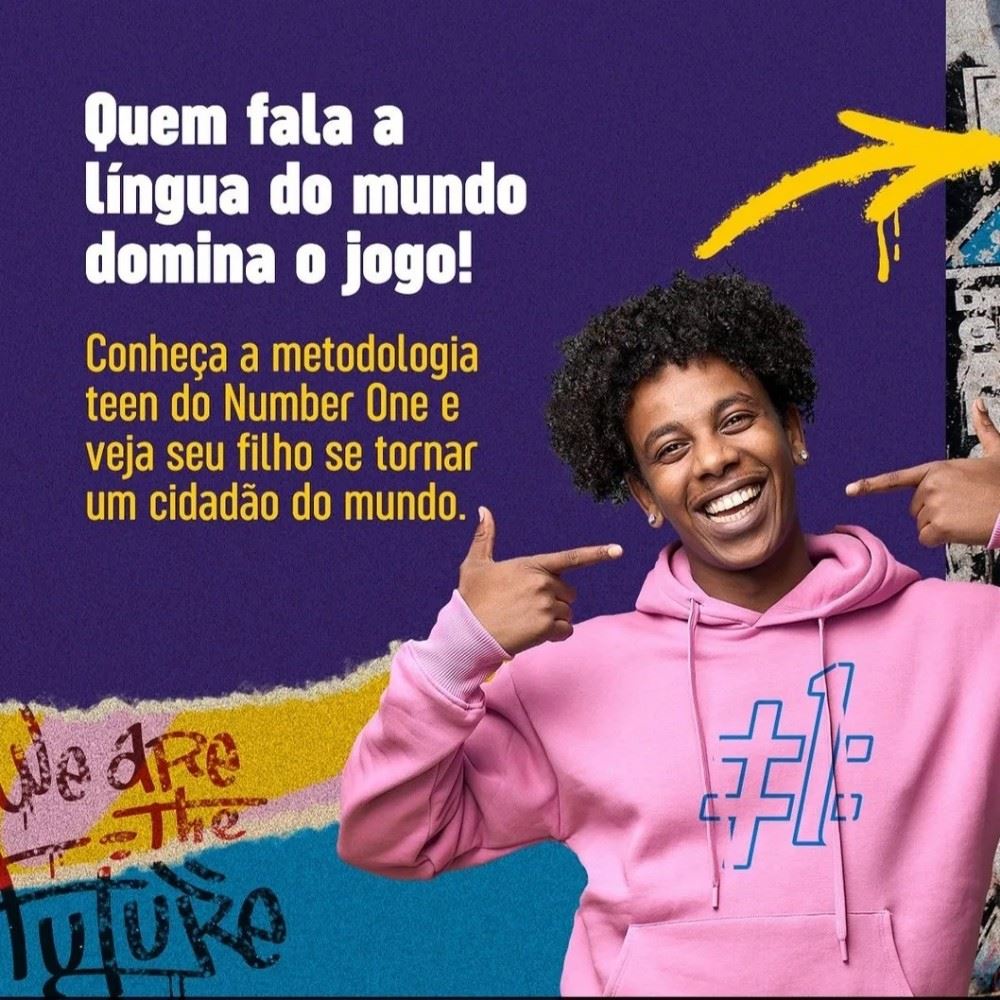 Seu filho pode dominar o jogo com inglês!
 No Number One, a categoria teen traz um inglês interativo e sem enrolação, adaptado para adolescentes e garantindo um aprendizado divertido e eficaz.