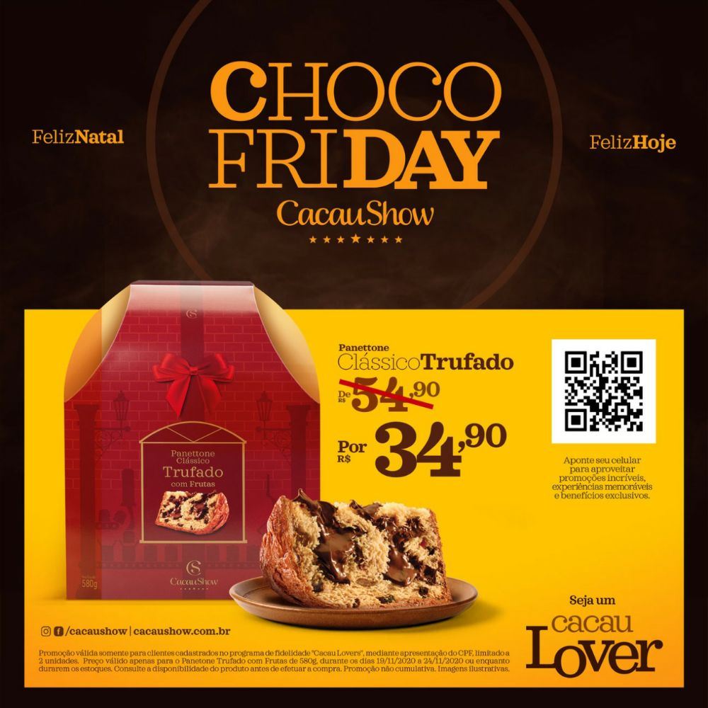 ChocoFriday  panettone trufado frutas de 54,90 por 34,90
