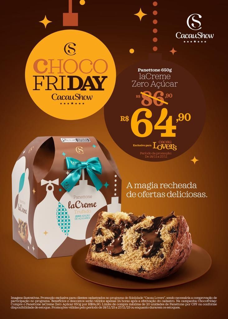 Panettone zero açúcar na promoção