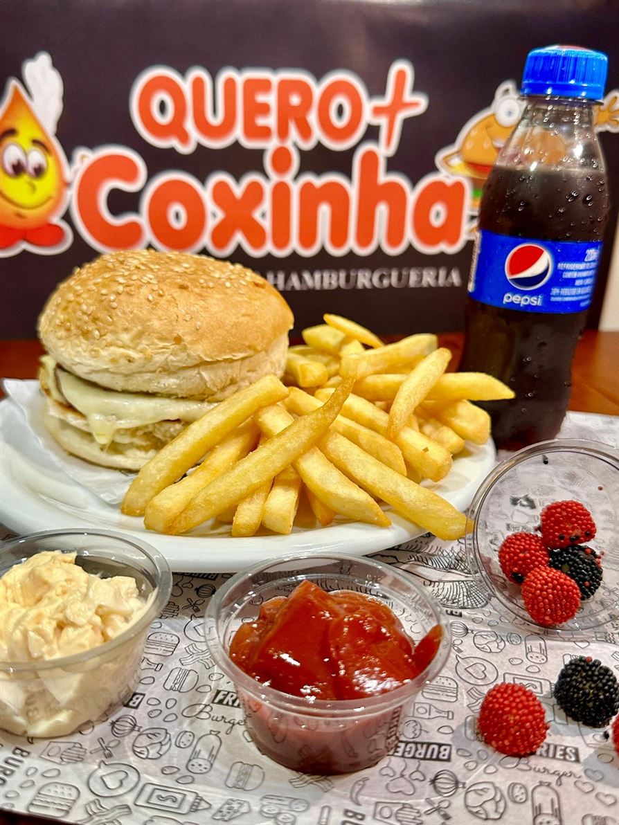 HOJE TEMOS COMBO KIDS 

1 Hambúrguer (Pão, maionese, hambúrguer 56gr, e Muçarela).
1 Porção de batata 100gr
1 Refrigerante Pepsi 200ml
1 Fini 
Por apenas R$ 20,00